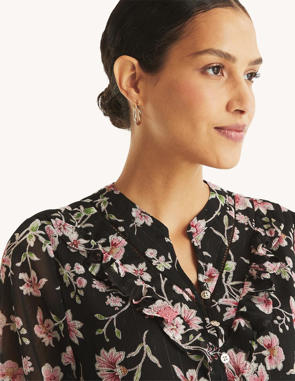 Blusa manga al codo para mujer