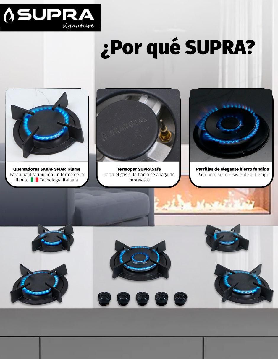 Parrilla a gas lp empotrable Supra Signature