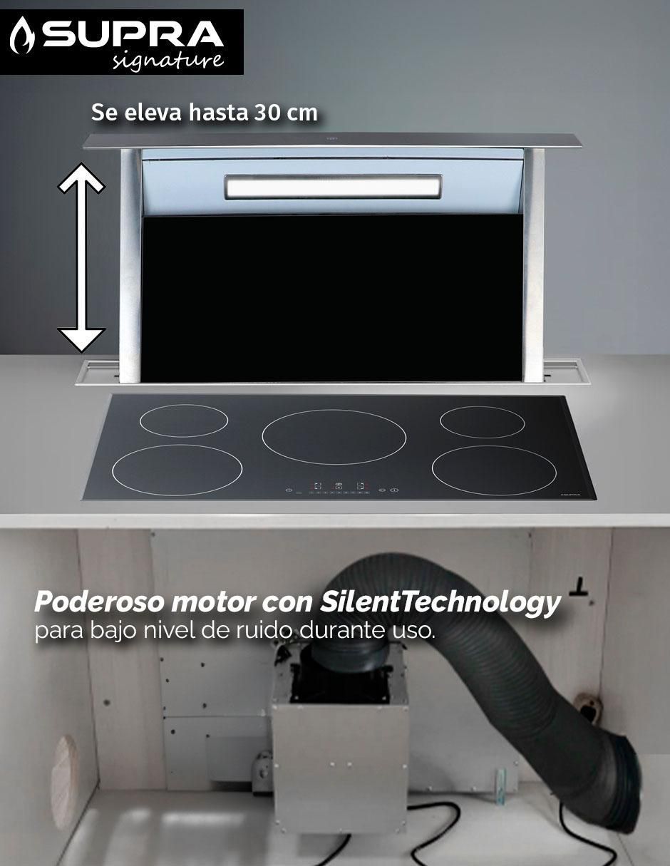 Campana de isla Supra Signature Sgargaze de acero inoxidable