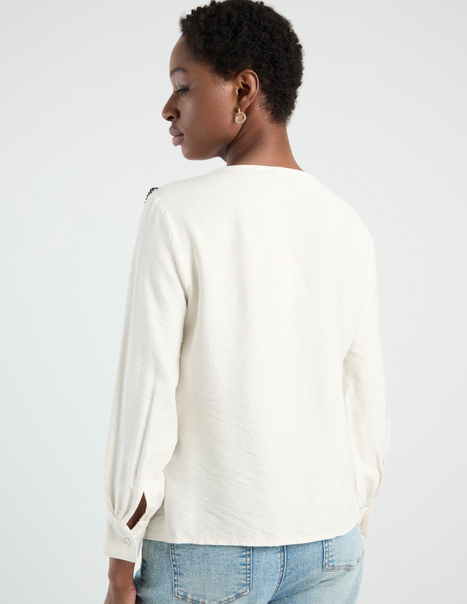 Blusa manga larga para mujer 11