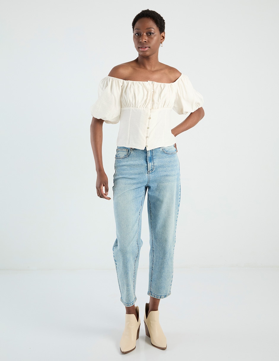 Blusa manga corta para mujer 7