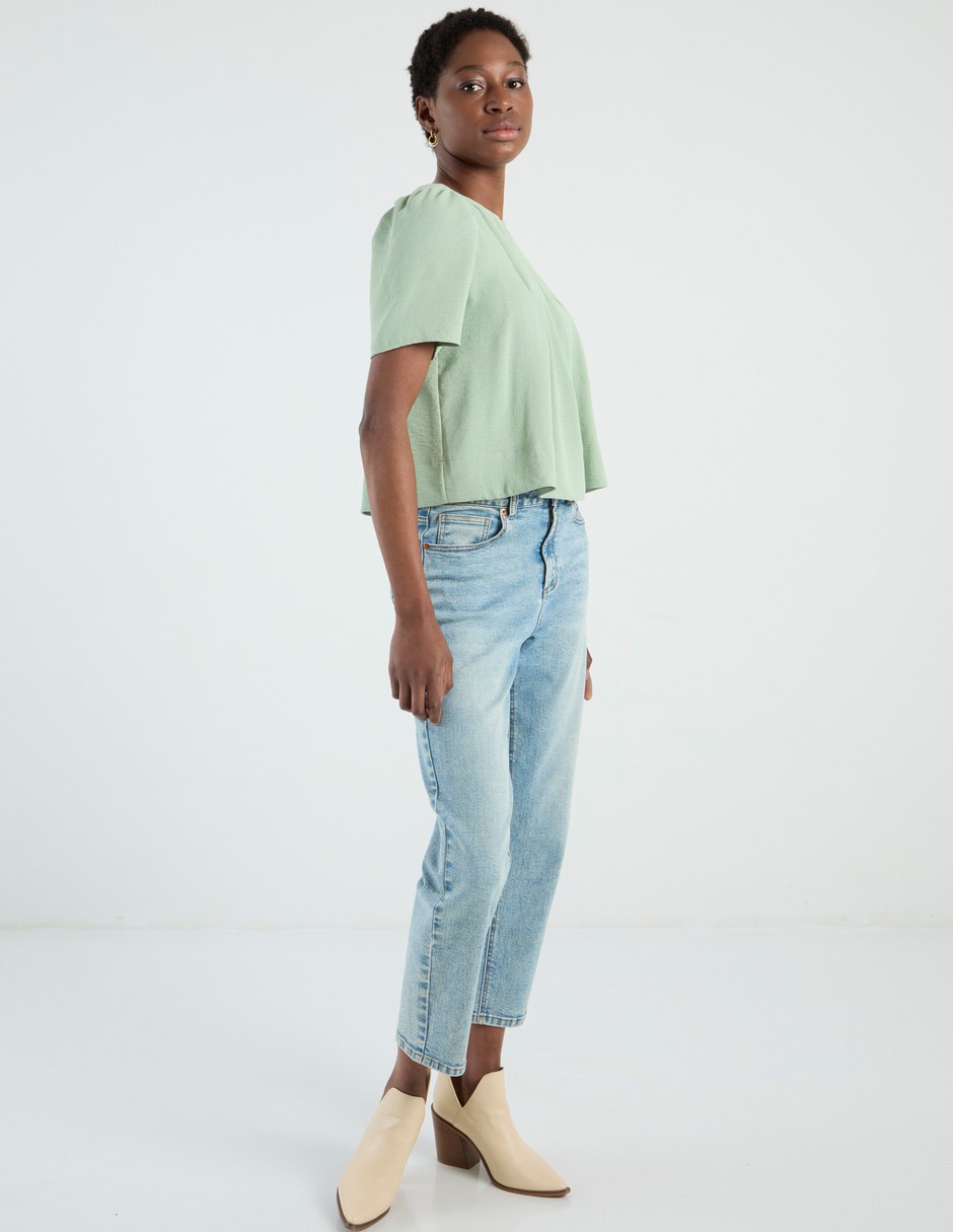 Blusa manga corta para mujer 7