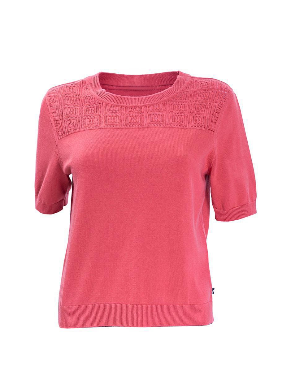 Blusa manga al codo para mujer