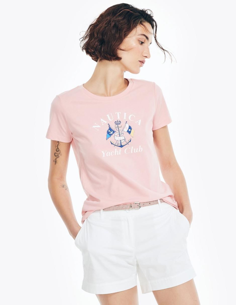 Playera manga corta Kiba cuello redondo mujer