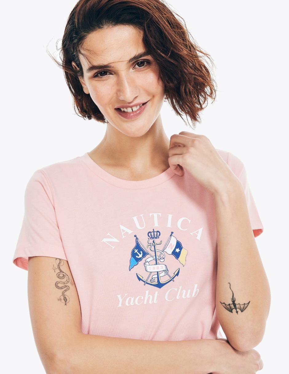 Playera manga corta Kiba cuello redondo mujer