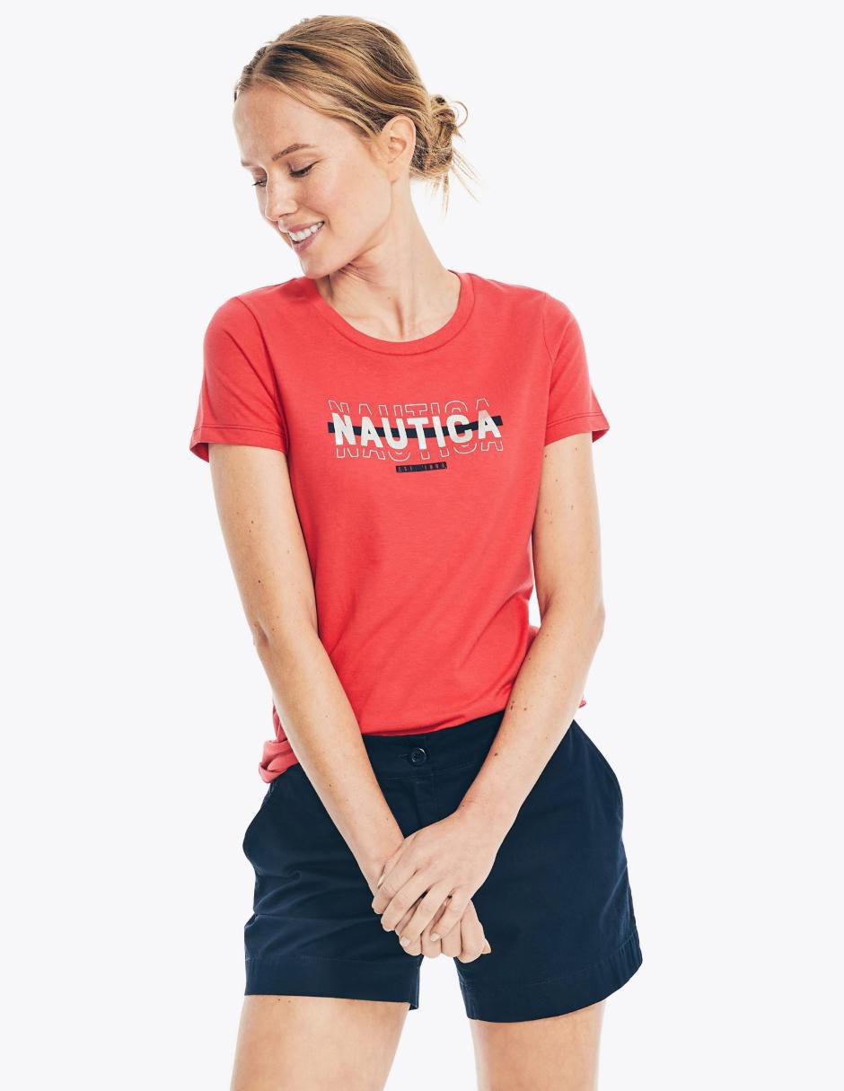 Playera manga corta Kiba cuello redondo mujer