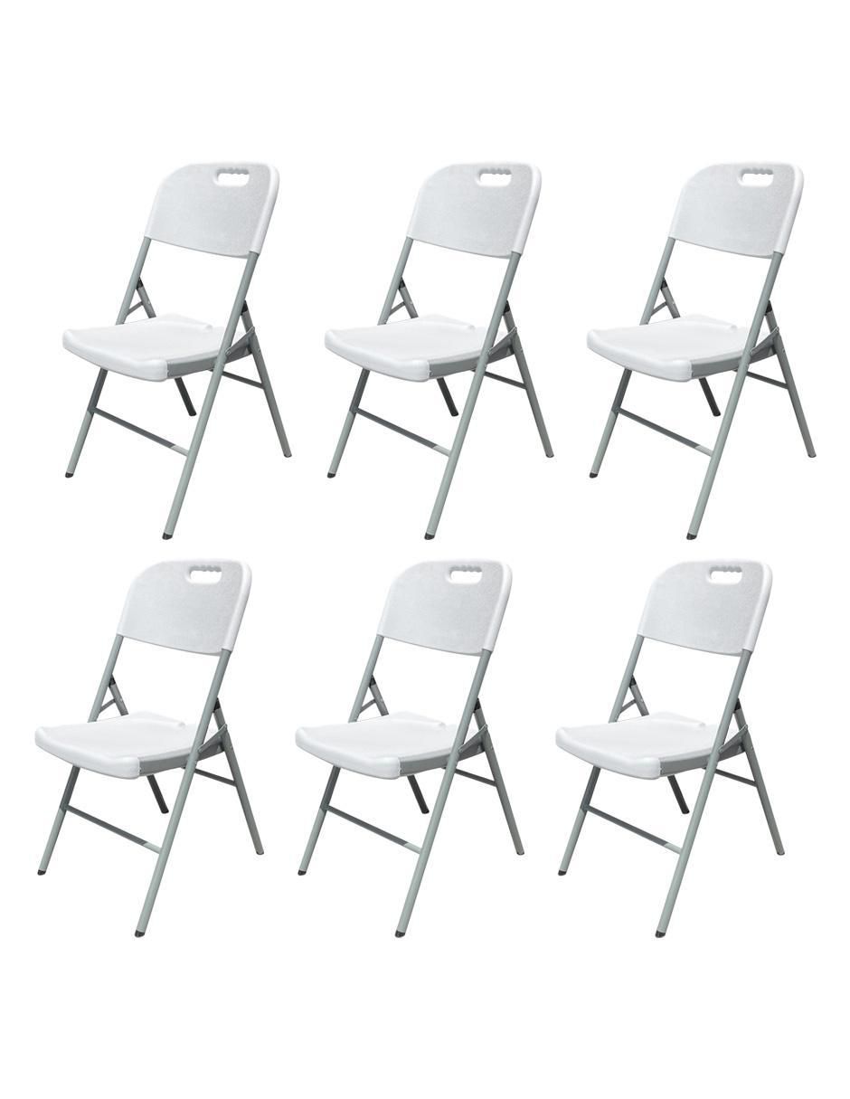 Set de sillas plegables 6 piezas Folding Collection Con Estética Moderna Y Detalles Ergonómicos de metal