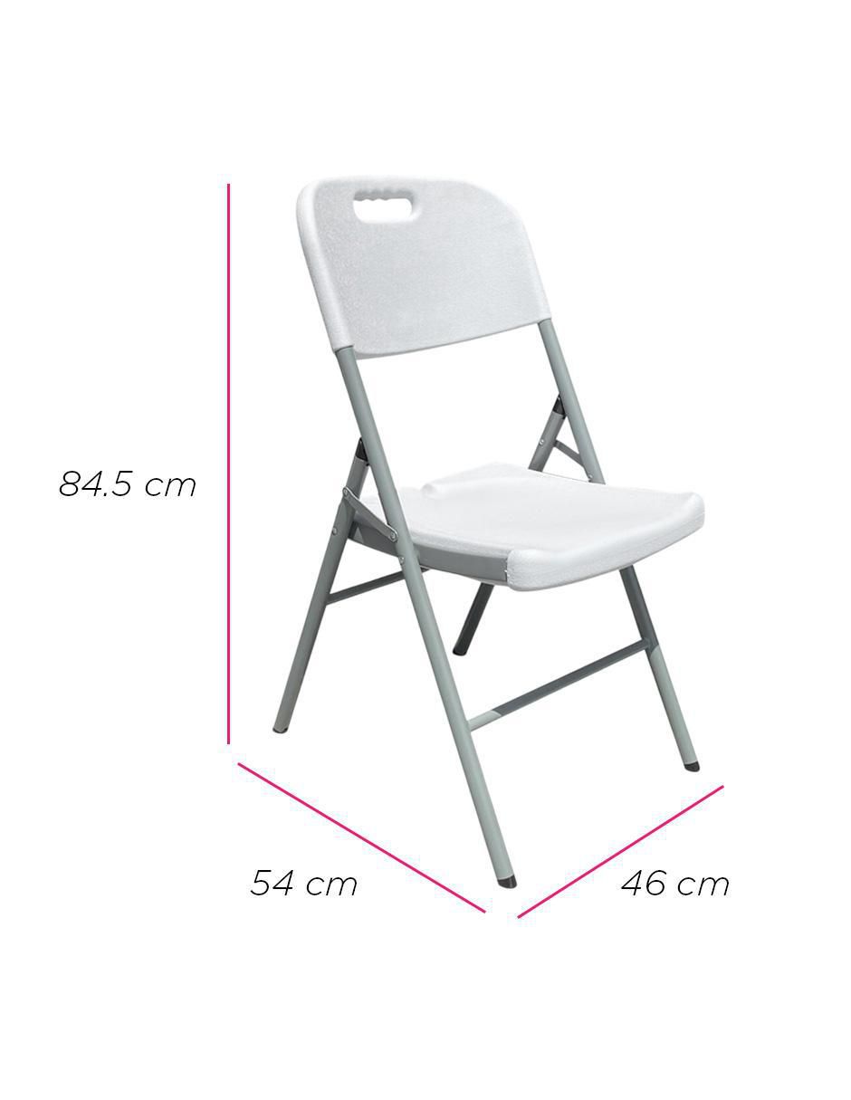 Set de sillas plegables 6 piezas Folding Collection Con Estética Moderna Y Detalles Ergonómicos de metal 6