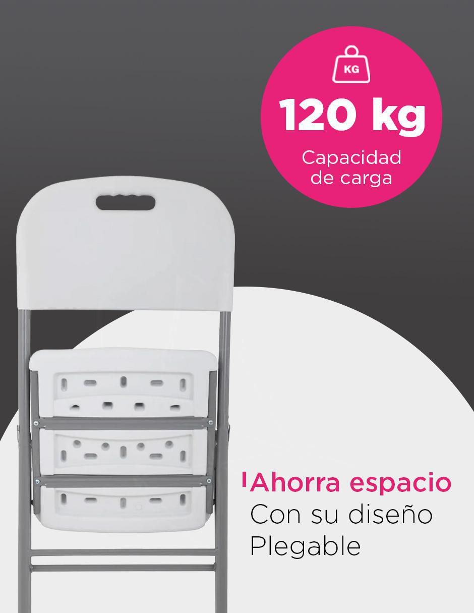 Set de sillas plegables 6 piezas Folding Collection Con Estética Moderna Y Detalles Ergonómicos de metal