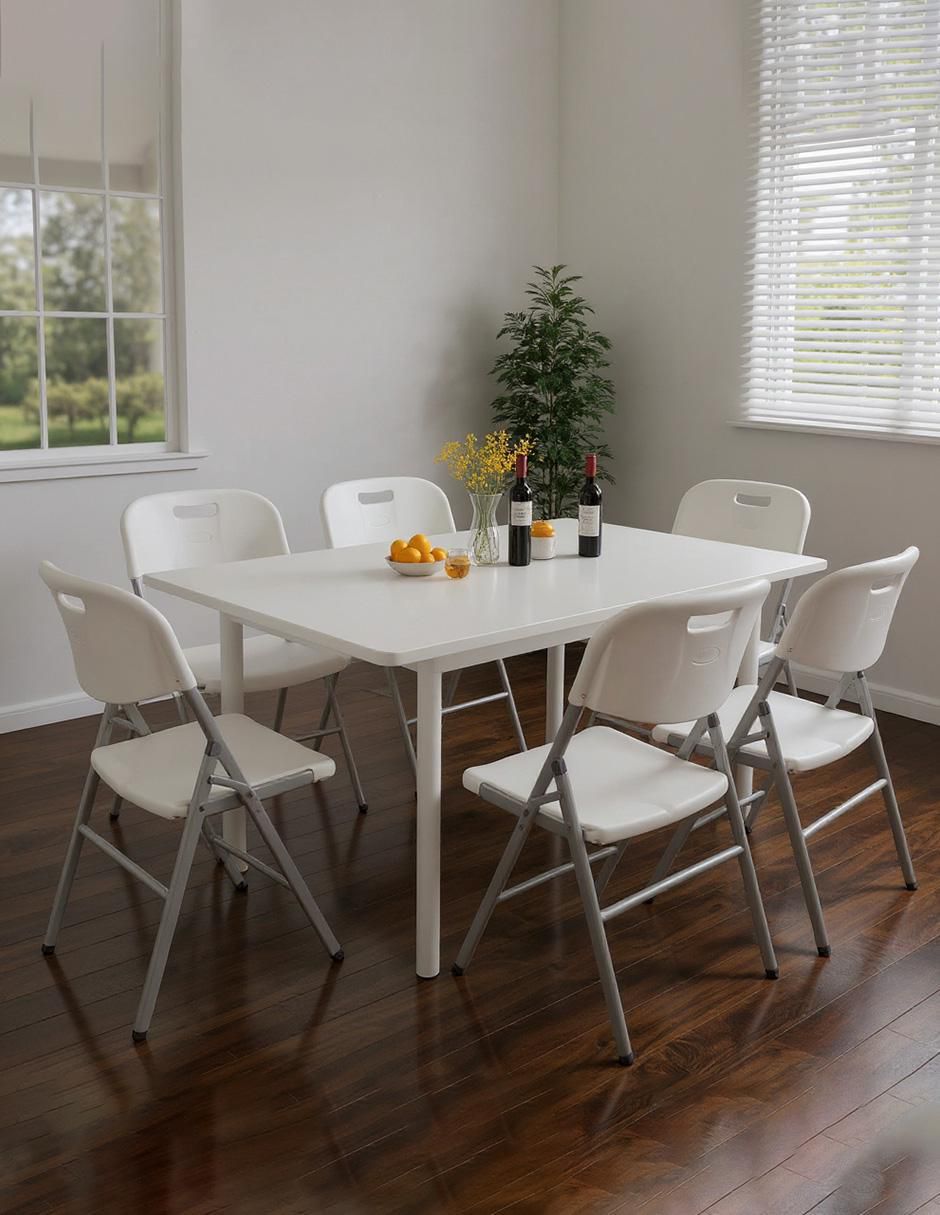 Set de sillas plegables 6 piezas Folding Collection Con Estética Moderna Y Detalles Ergonómicos de metal