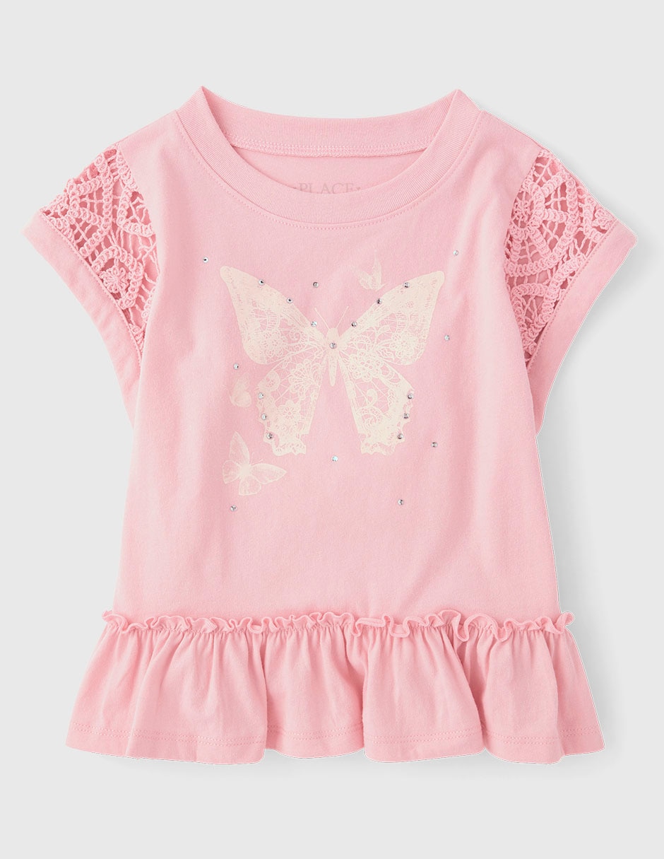 Playera manga corta para niña