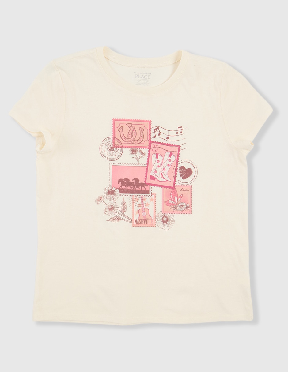 Playera manga corta para niña Playera manga corta para niña