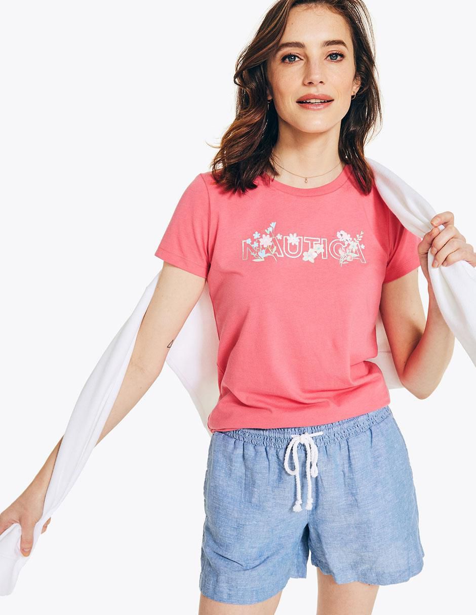 Playera manga corta cuello redondo mujer Playera manga corta cuello redondo mujer
