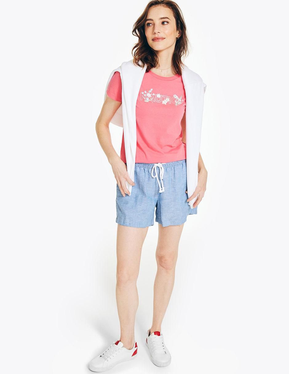 Playera manga corta cuello redondo mujer 3