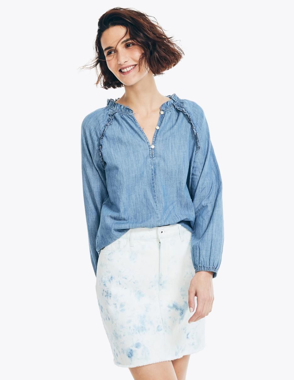 Blusa manga larga para mujer