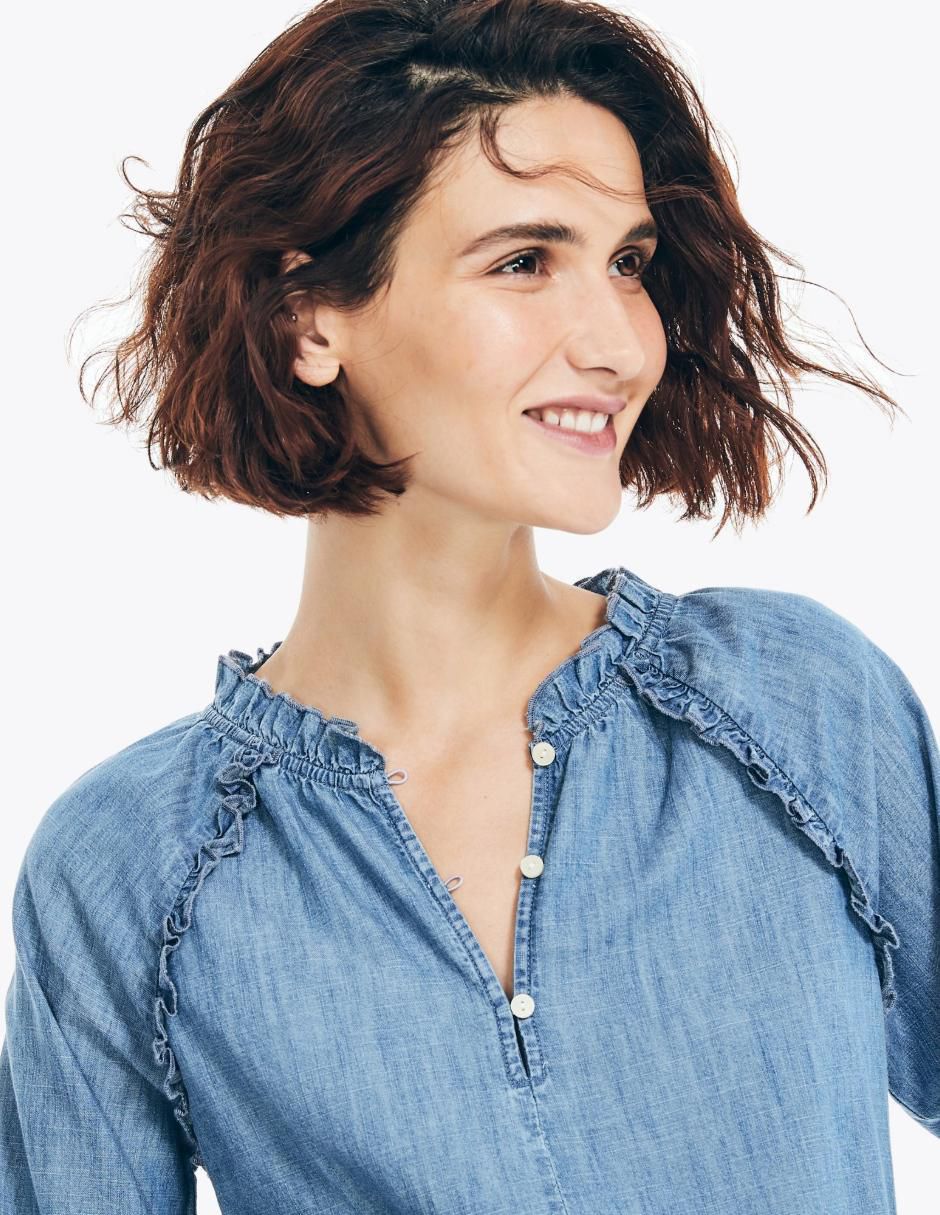 Blusa manga larga para mujer