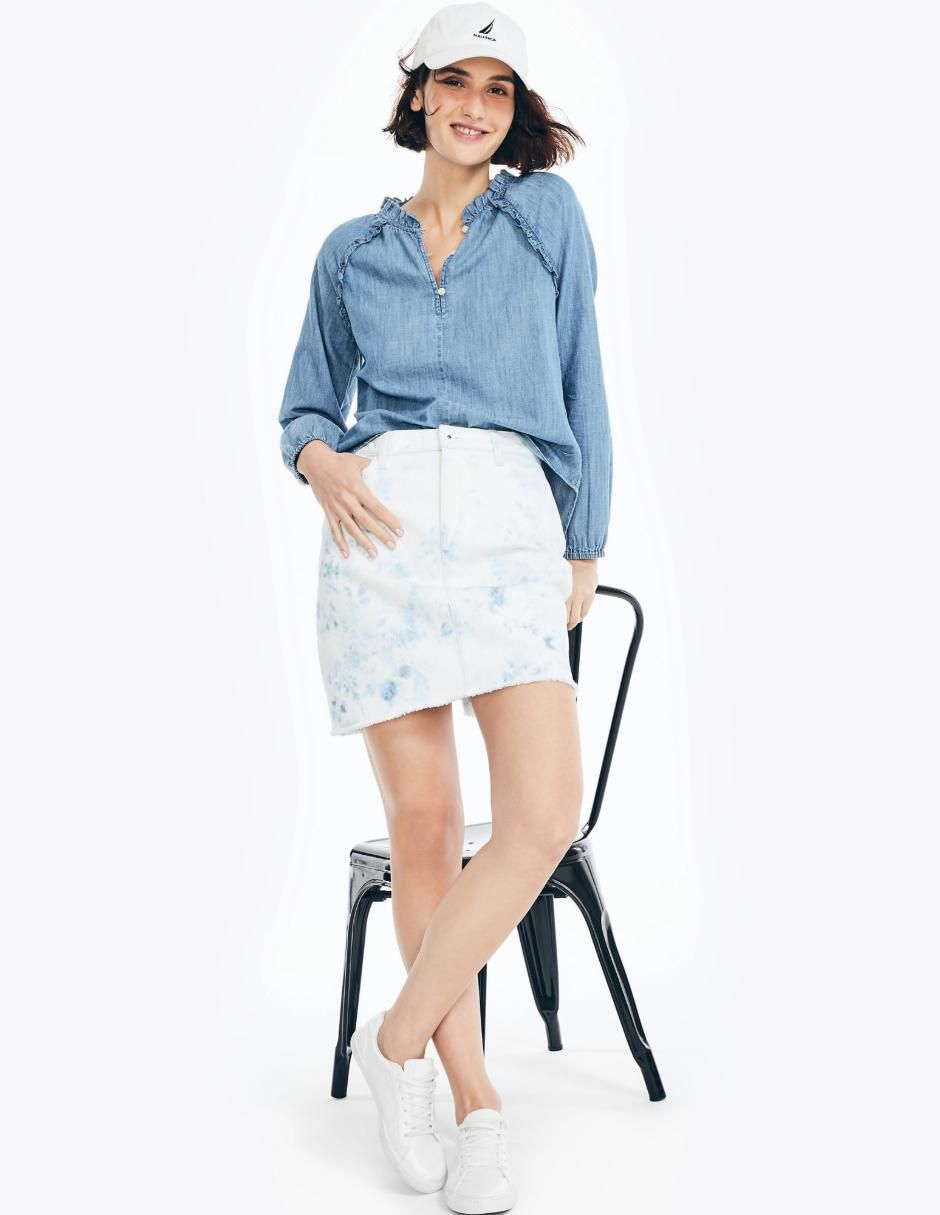 Blusa manga larga para mujer
