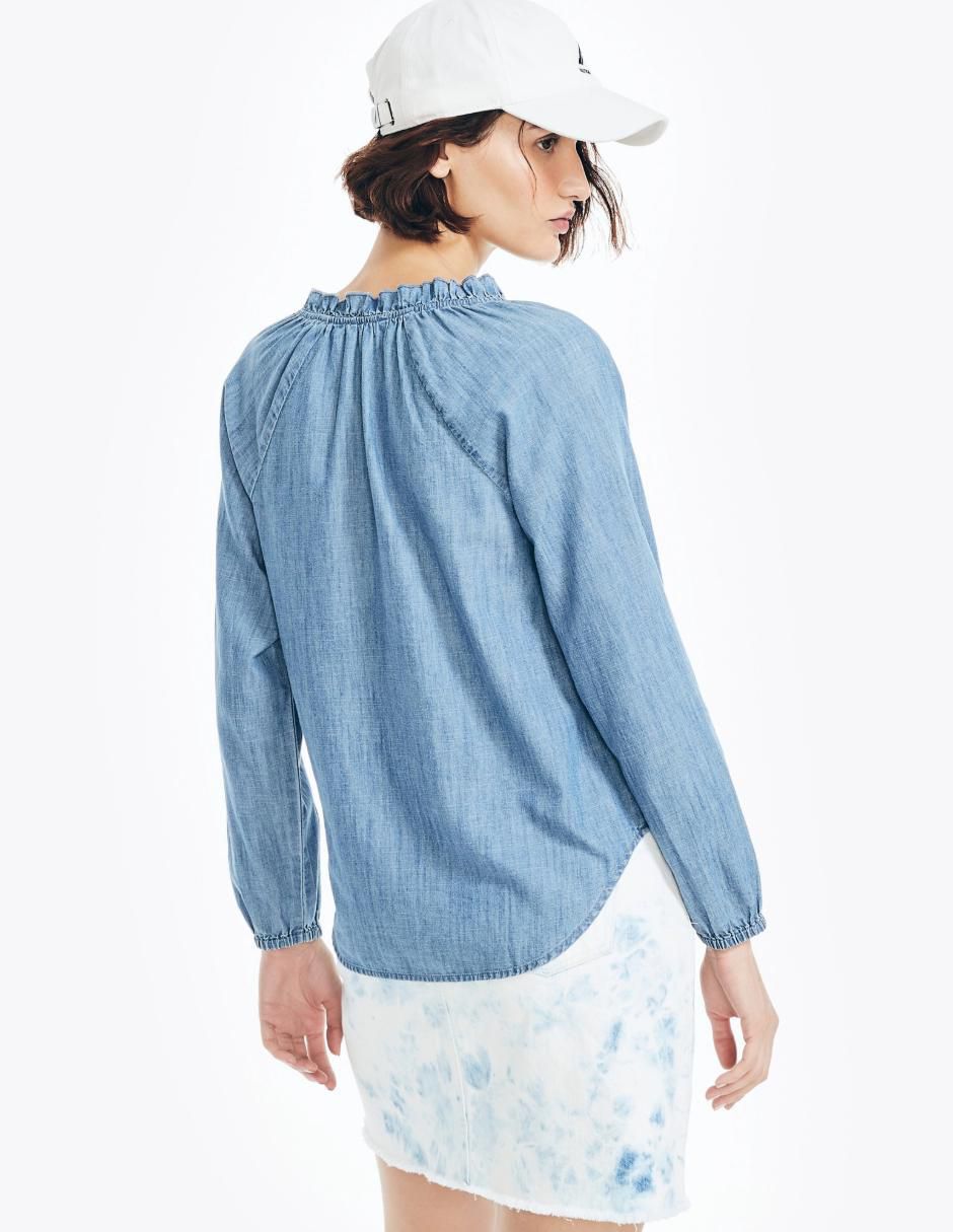 Blusa manga larga para mujer
