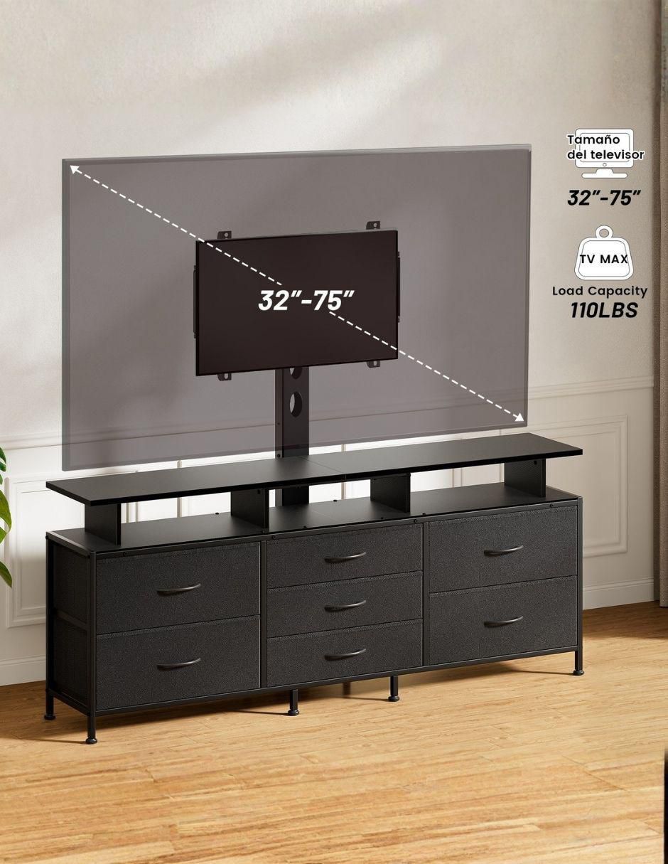 Cajonera armable con soporte para tv de MDF 3