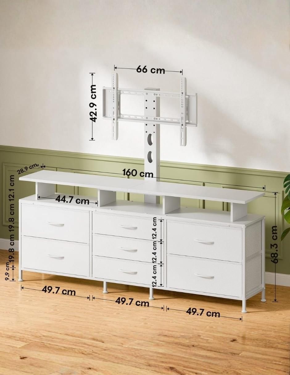 Cajonera armable con soporte para tv Fabato de MDF
