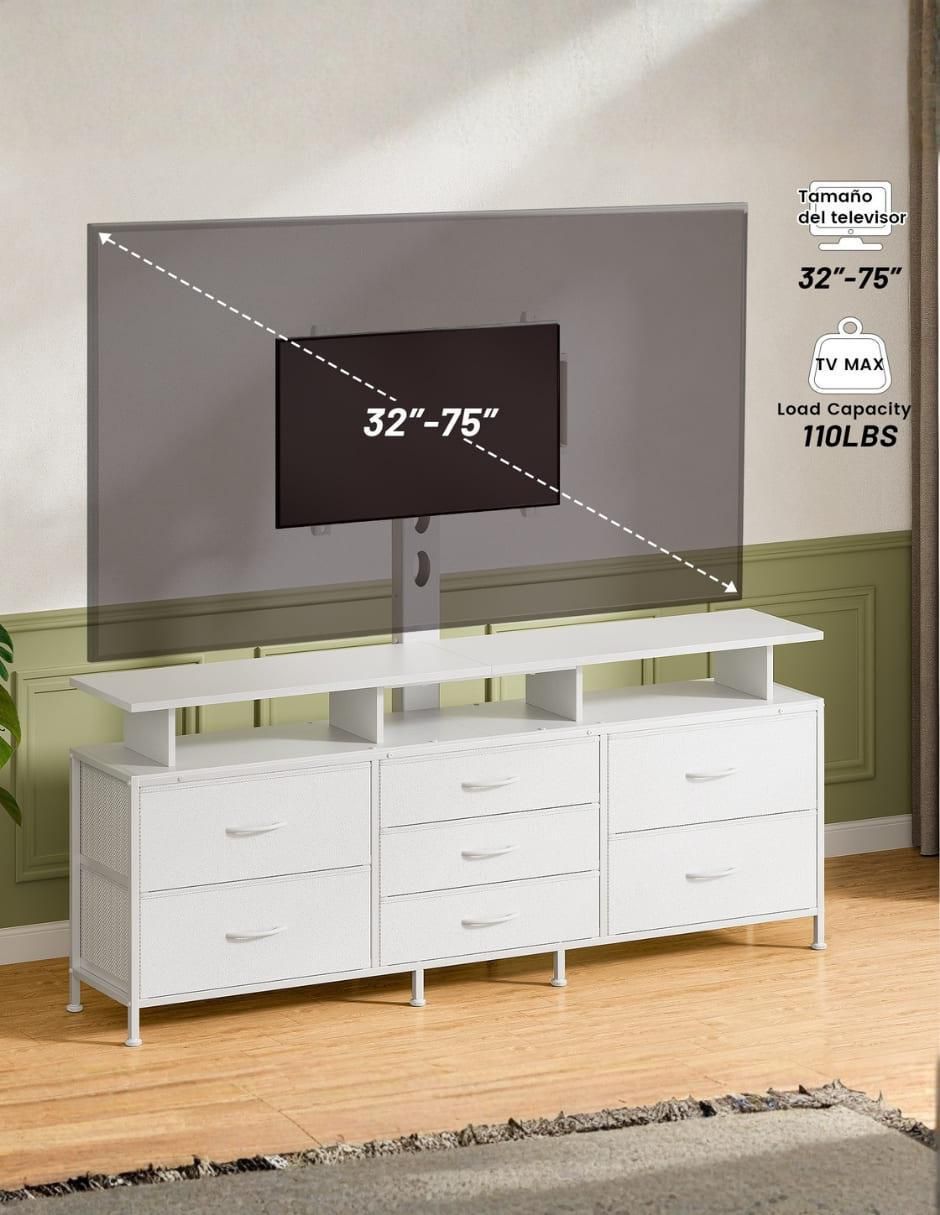 Cajonera armable con soporte para tv Fabato de MDF