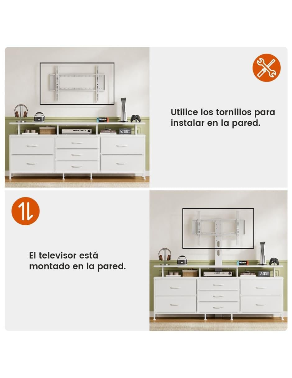 Cajonera armable con soporte para tv Fabato de MDF