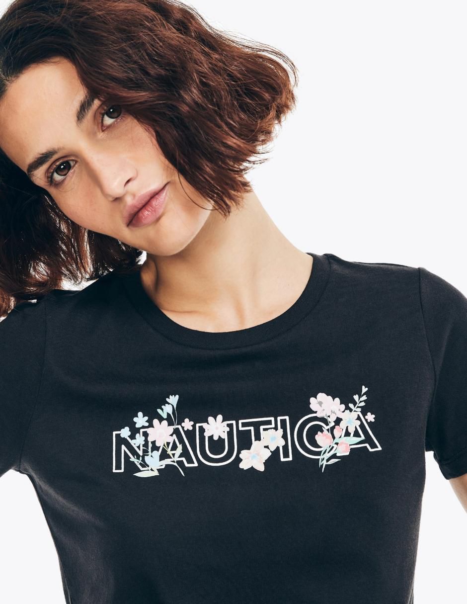 Playera manga corta cuello redondo mujer