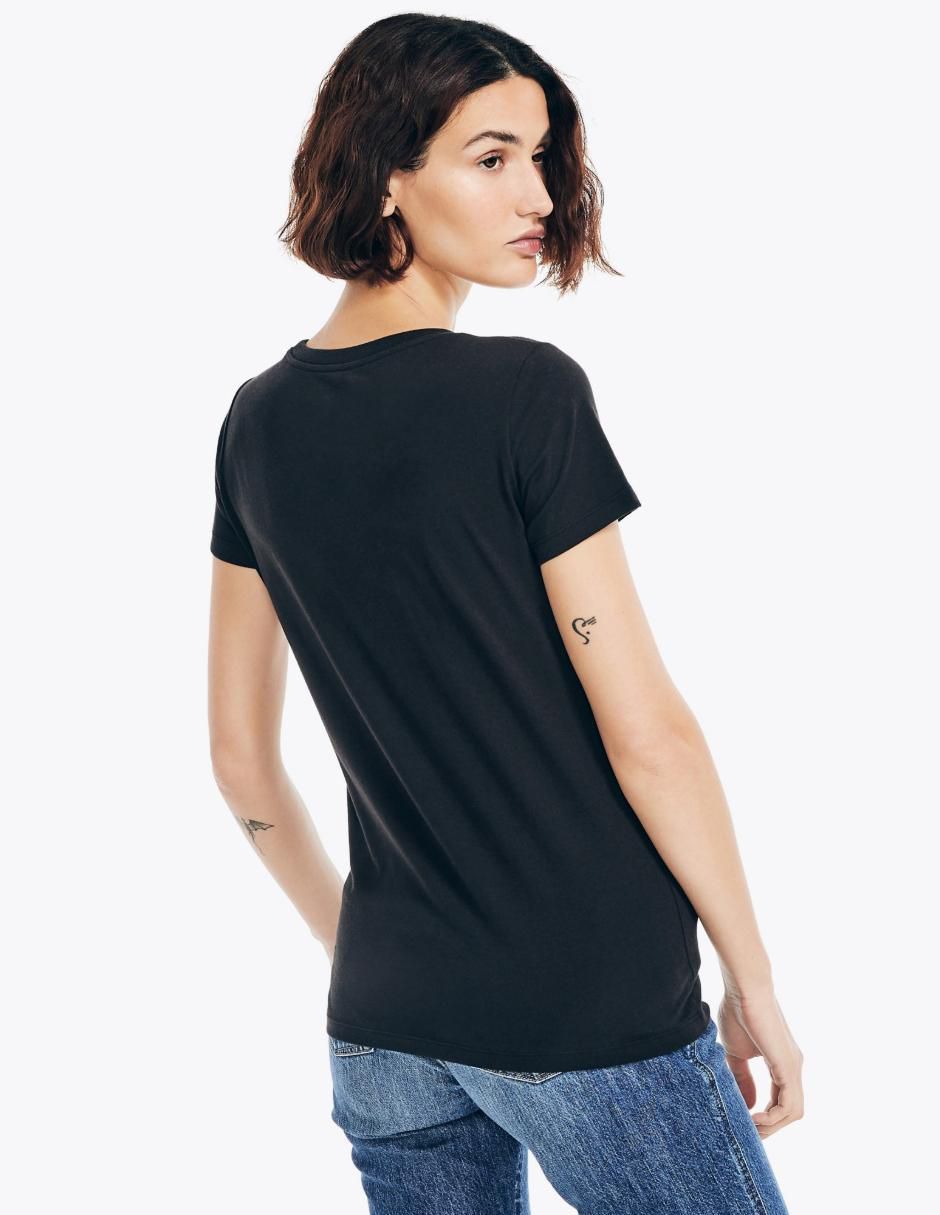 Playera manga corta cuello redondo mujer