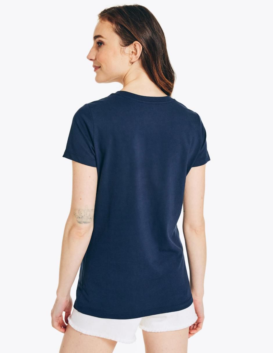 Playera manga corta cuello redondo mujer