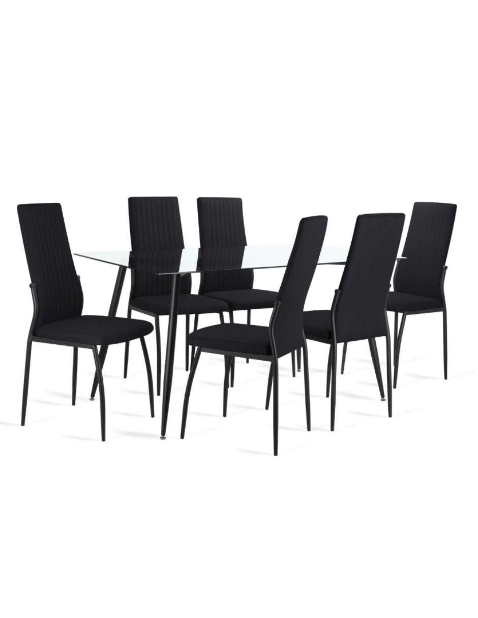 Comedor Kingshouse para 6 personas de cristal templado