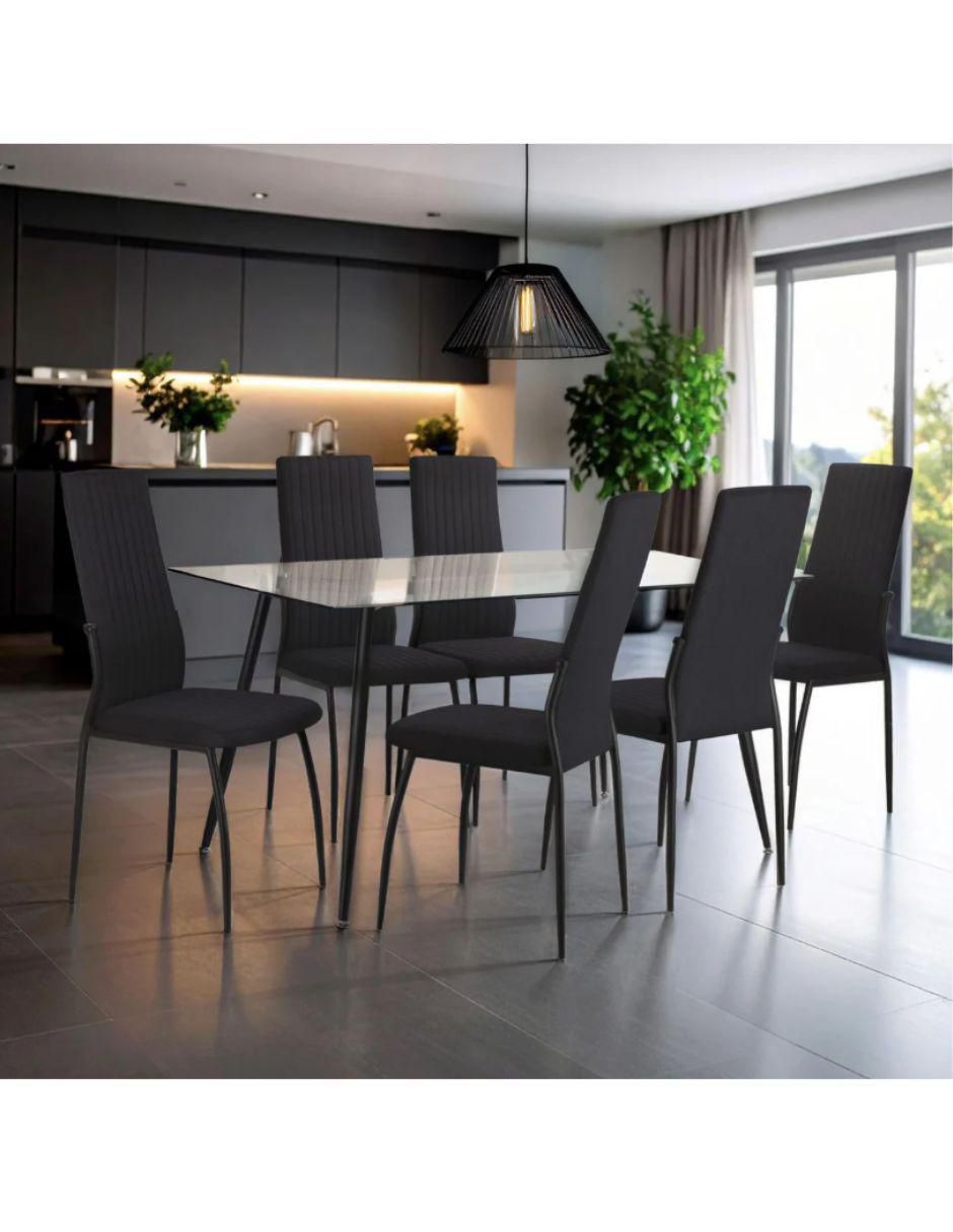 Comedor Kingshouse para 6 personas de cristal templado