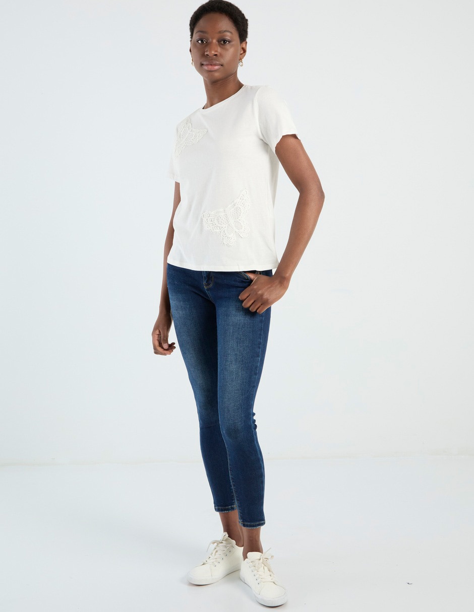 Playera manga corta cuello redondo mujer 5