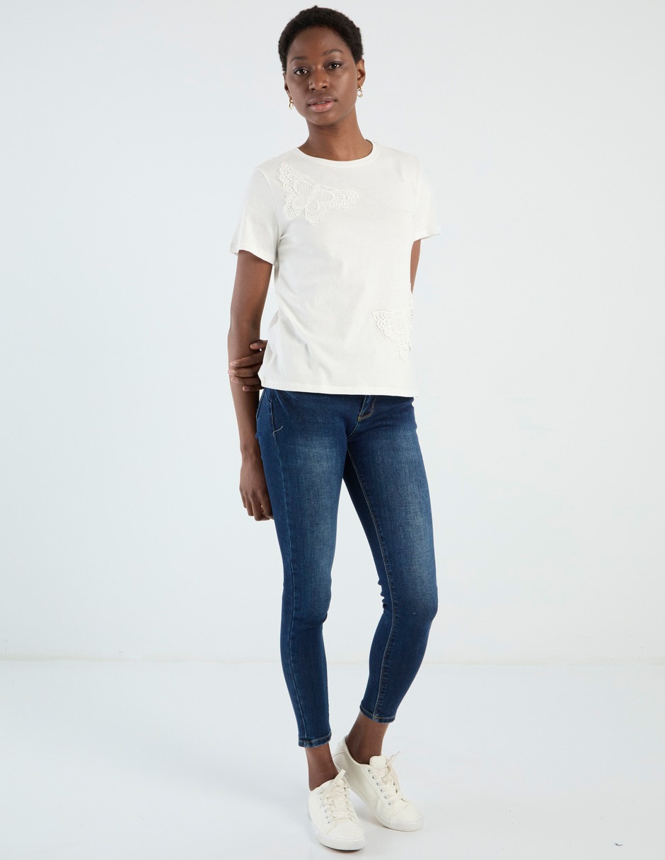 Playera manga corta cuello redondo mujer 4