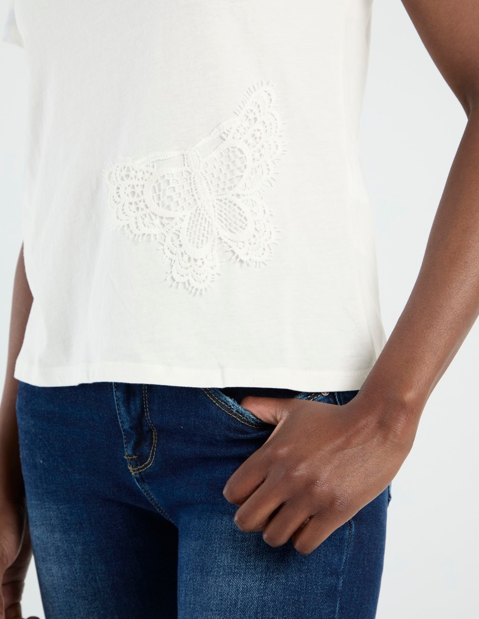 Playera manga corta cuello redondo mujer 3