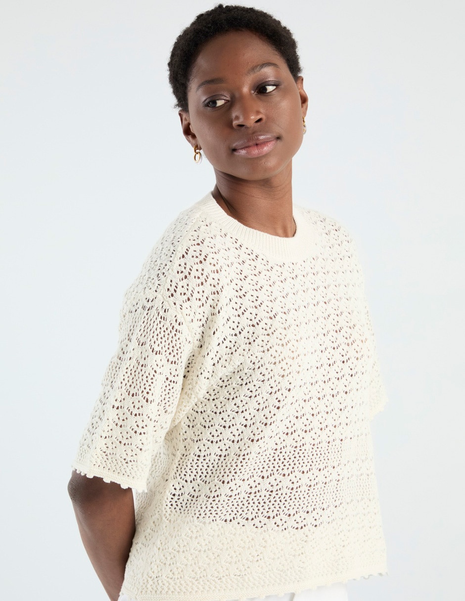 Blusa manga al codo para mujer 1