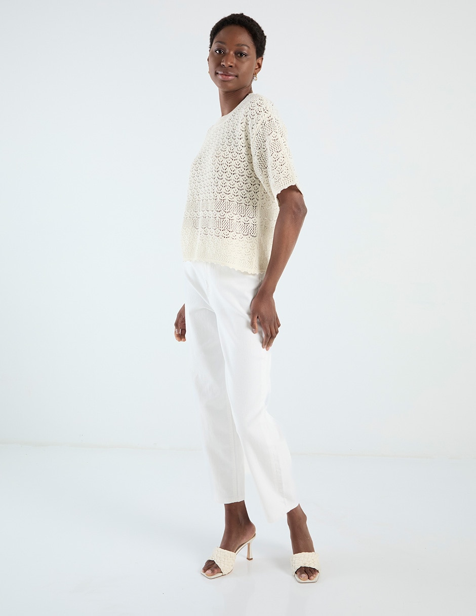 Blusa manga al codo para mujer 7