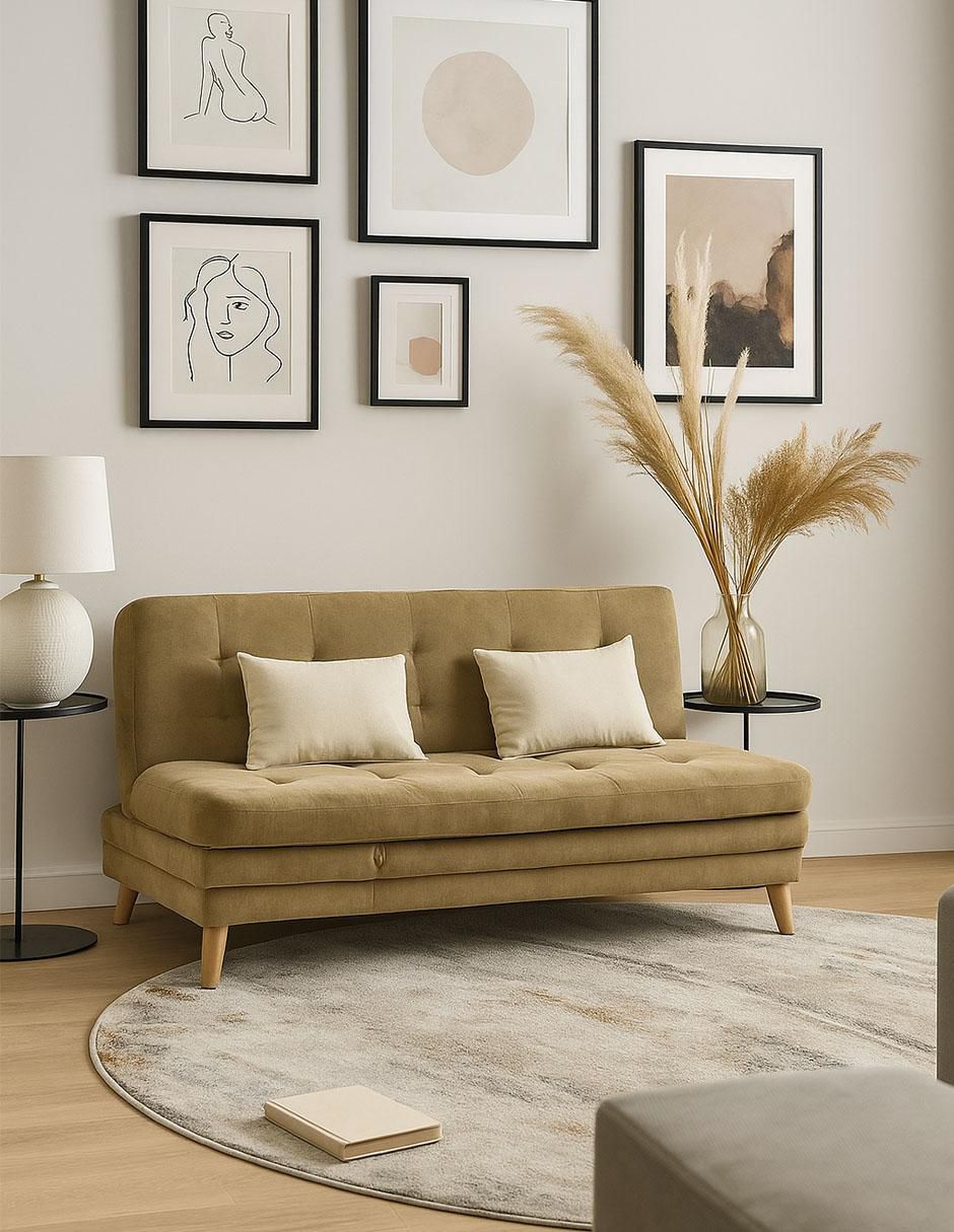Sofá cama armable de madera 2