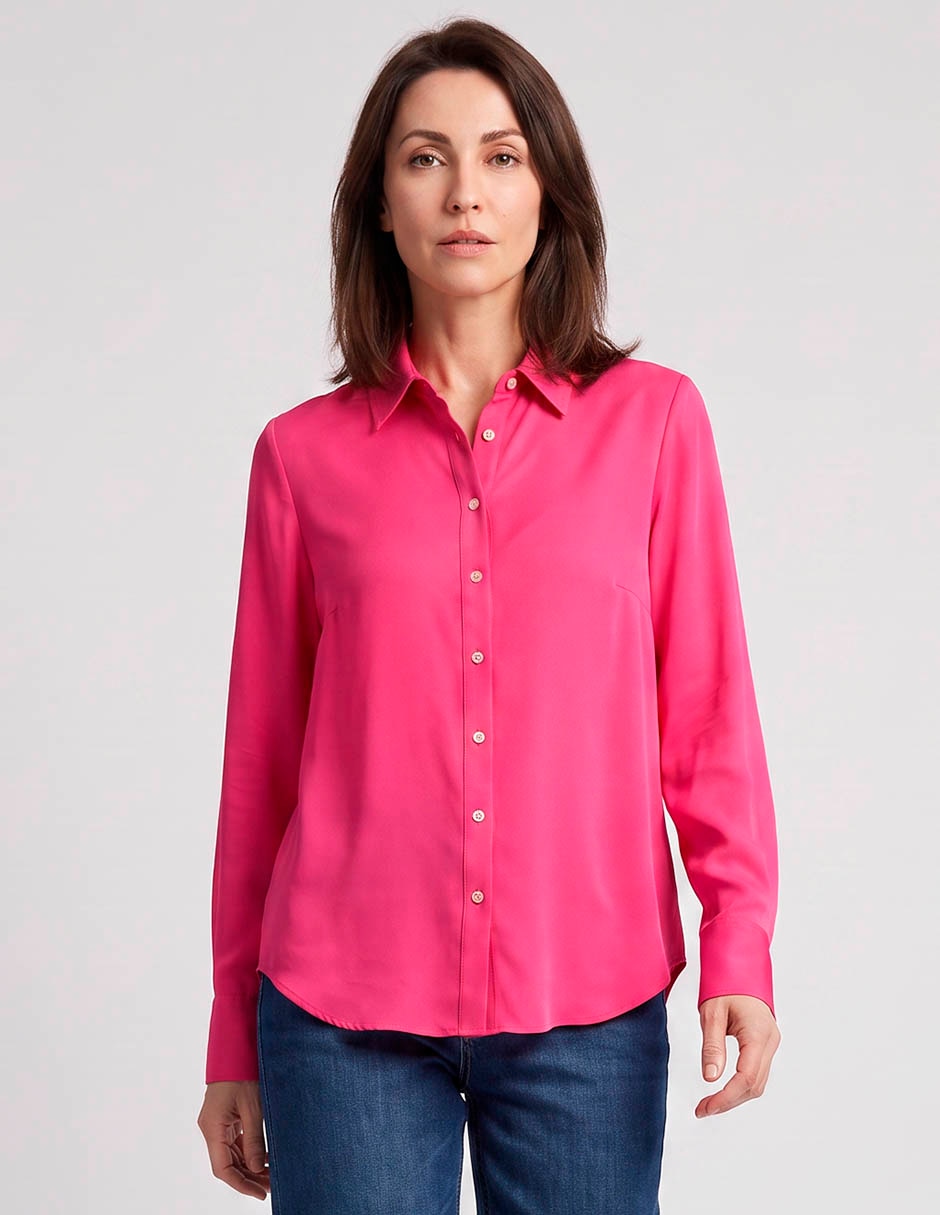 Blusa camisera manga larga para mujer Blusa camisera manga larga para mujer