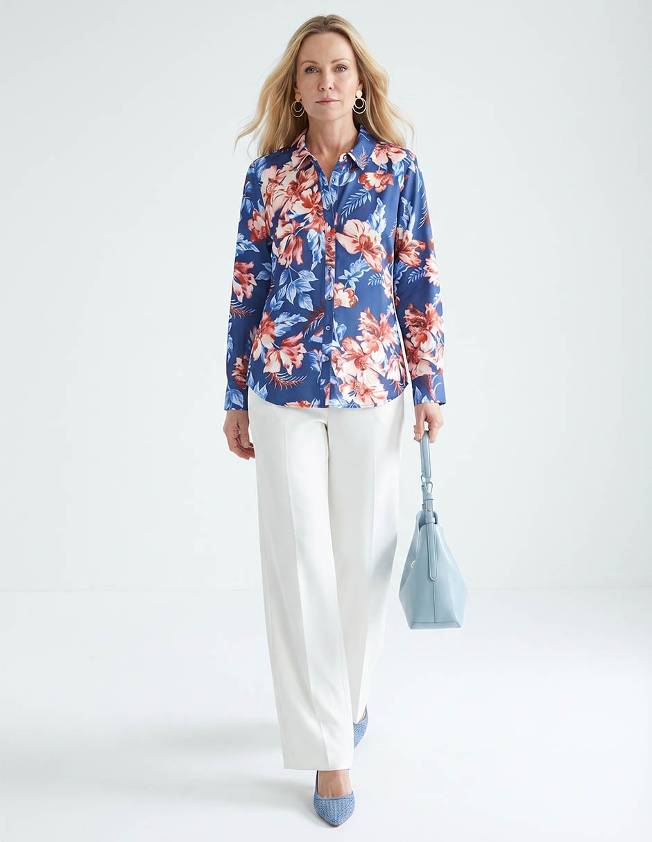 Blusa Talbots manga larga para mujer