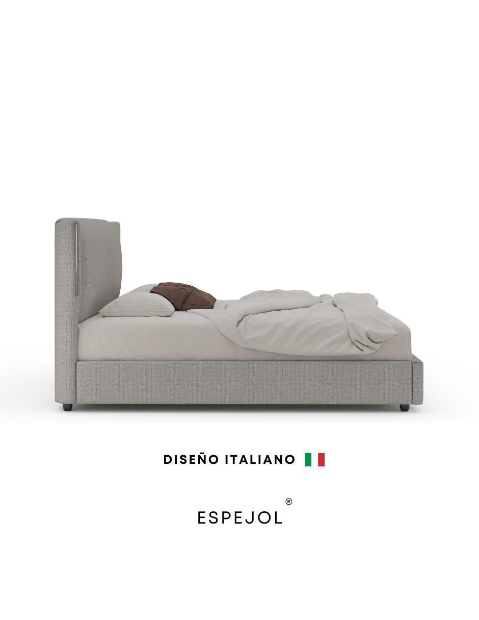 Cama banus de madera y tela