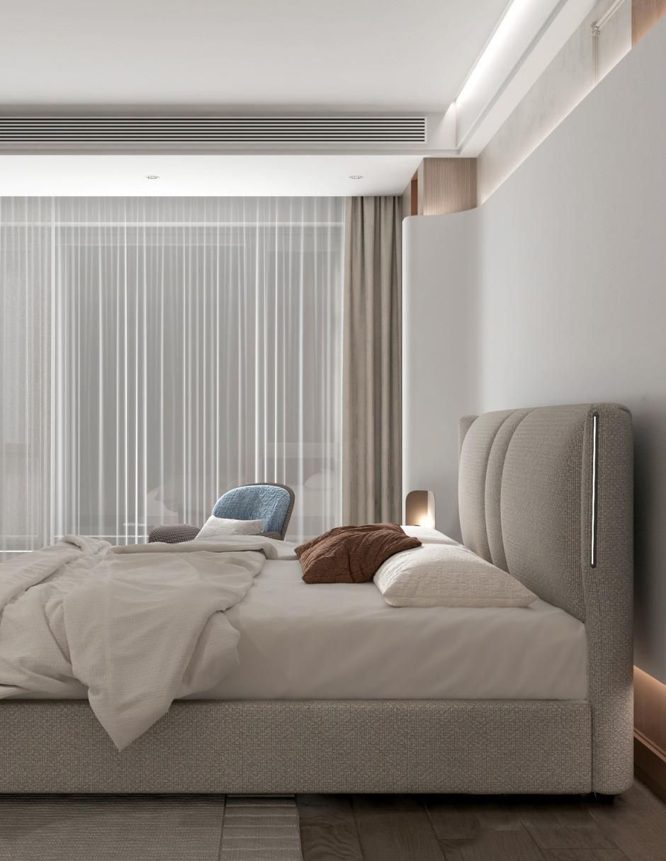 Cama banus de madera y tela 5