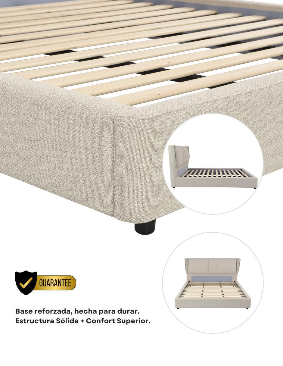 Cama banus de madera y tela 7