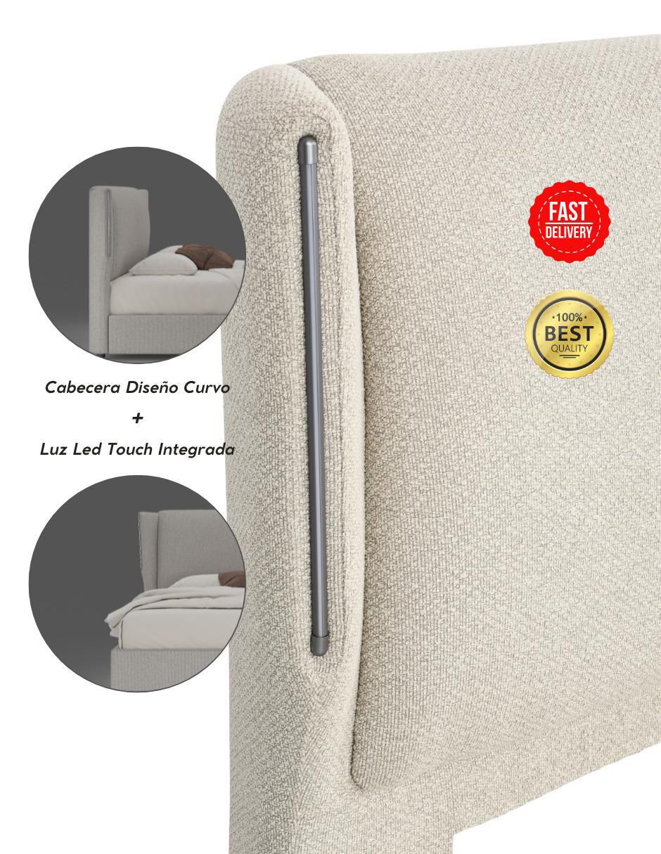 Cama banus de madera y tela 8