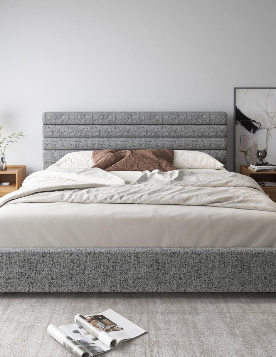 Cama mosh de madera y tela 4