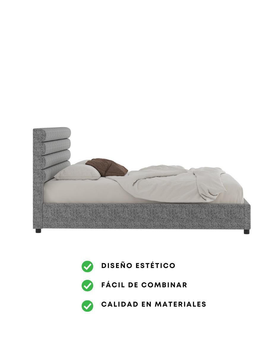 Cama mosh de madera y tela 5