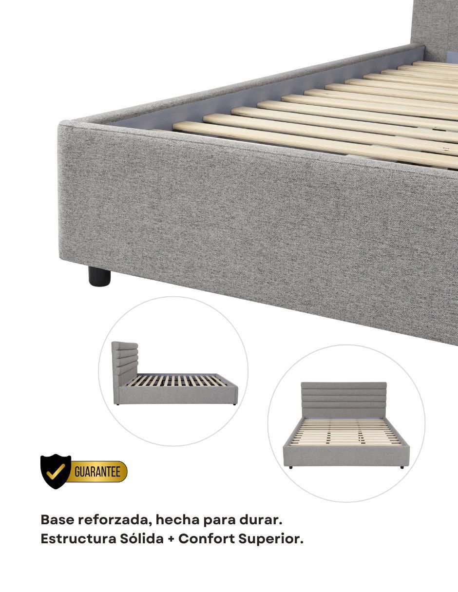 Cama mosh de madera y tela 7