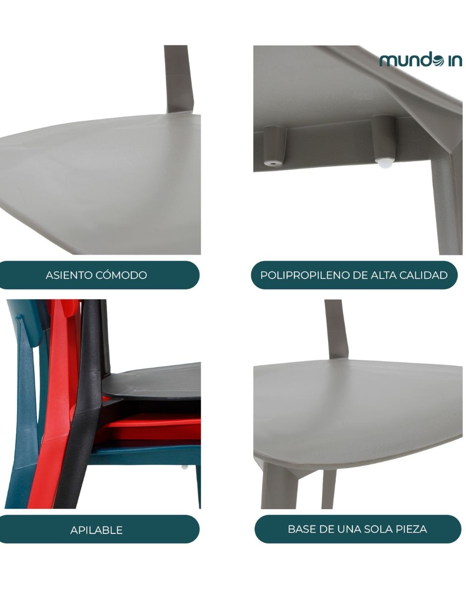 Set de sillas 4 piezas Brianza 5
