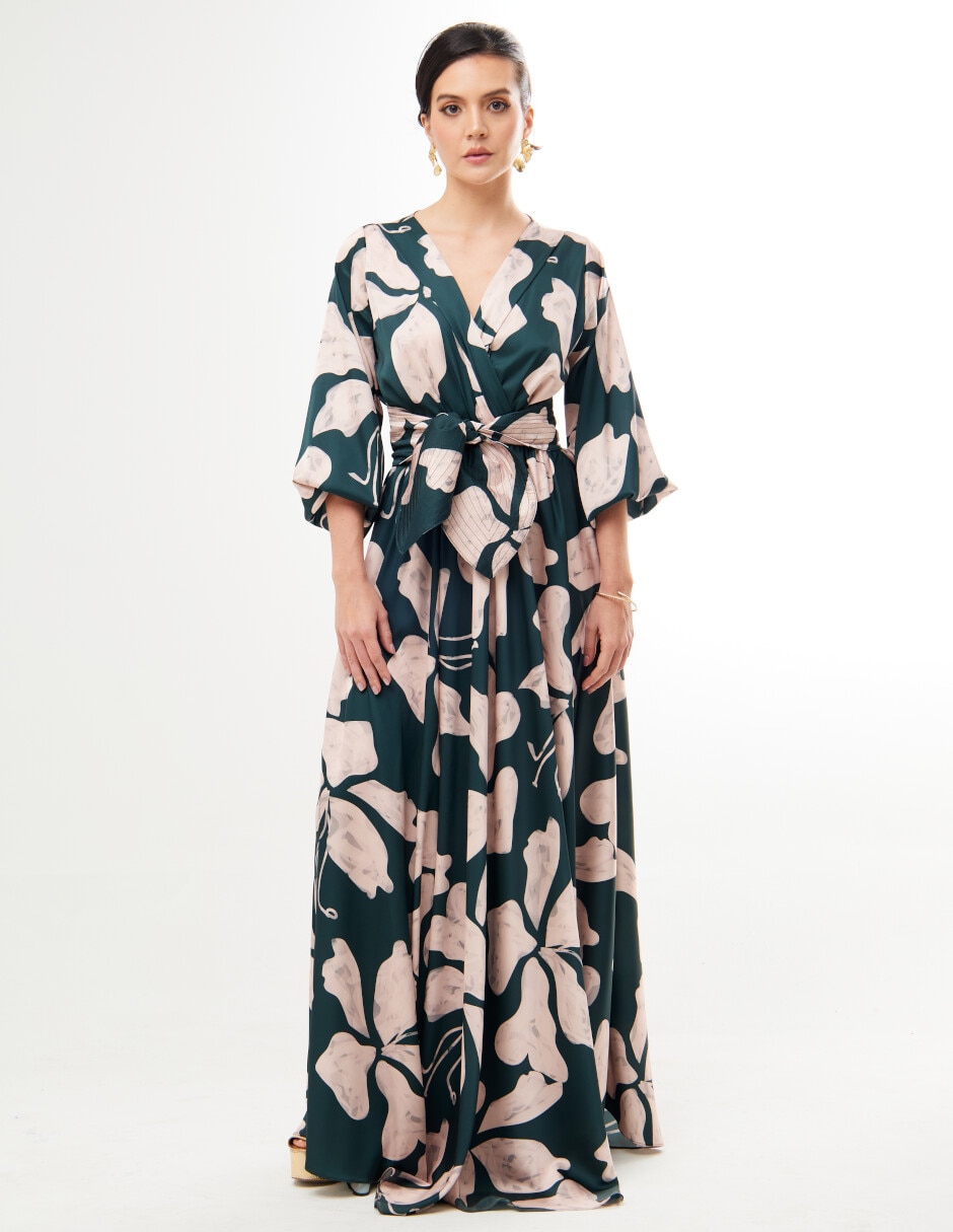 Vestido maxi de fiesta escote V