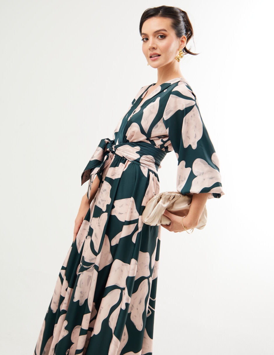 Vestido maxi de fiesta escote V 5