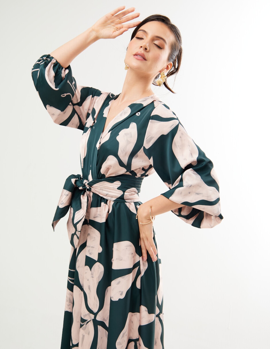 Vestido maxi de fiesta escote V